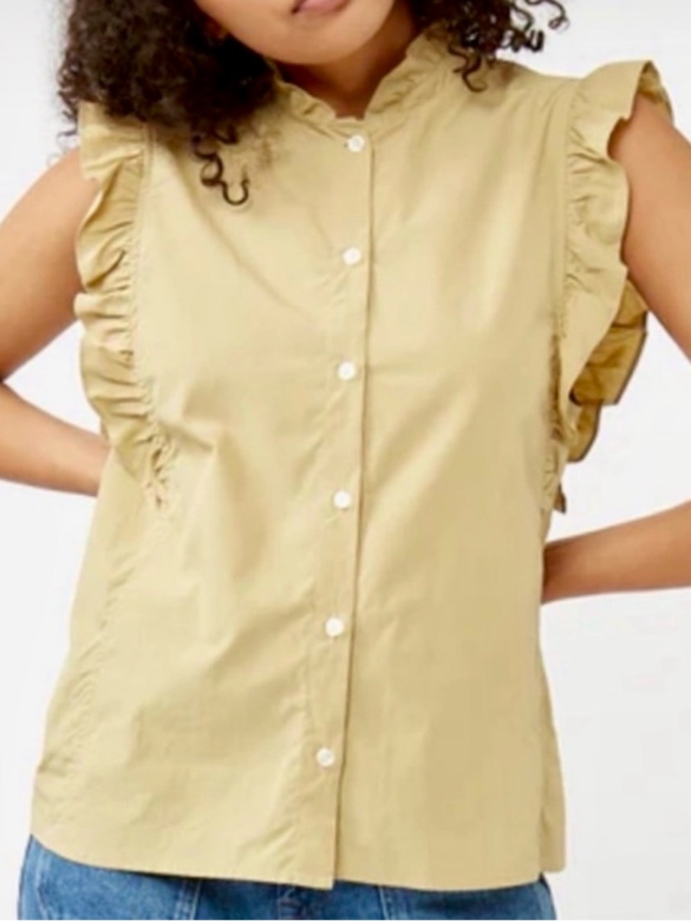 Samsoe Samsoe Marthy Shirt, M, Sage Green/Dusty Yellow